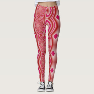 Leggings Couleur rouge moderne tendance "Ratti_Creative_Art