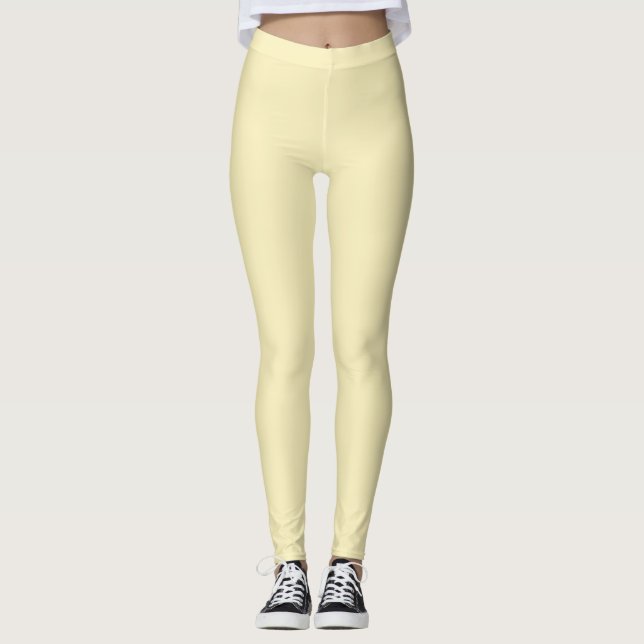 Leggings Couleur solide blonde (Devant)