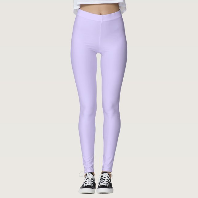 Leggings Couleur solide Lavande pâle (Devant)