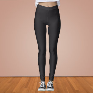 Leggings Couleur solide noire