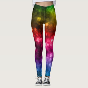 Leggings Couleurs arc-en-ciel Design Abstrait Bokeh