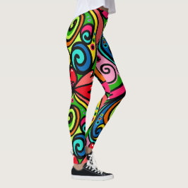 Leggings Couleurs de puissance Abstrait Motif Super amusant
