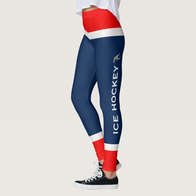 Leggings Couleurs d'équipe personnalisées Chaussettes de ho (Gauche)