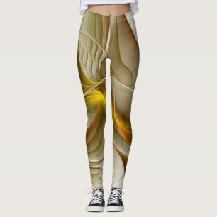 Leggings Couleurs des métaux précieux, art fractal Abstrait