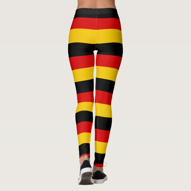 Leggings Couleurs du drapeau allemand Noir Rouge Or (Dos)