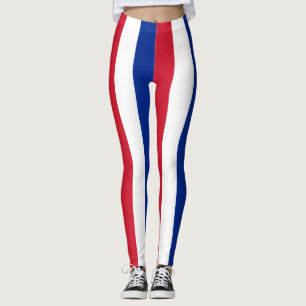 Leggings Couleurs du drapeau national cubain triées vertica