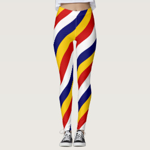 Leggings Couleurs du drapeau national de Malaisie diagonale