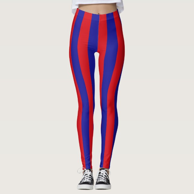 Leggings Couleurs du drapeau national du Belize Verticaleme (Devant)