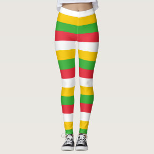 Leggings Couleurs du drapeau national du Myanmar horizontal