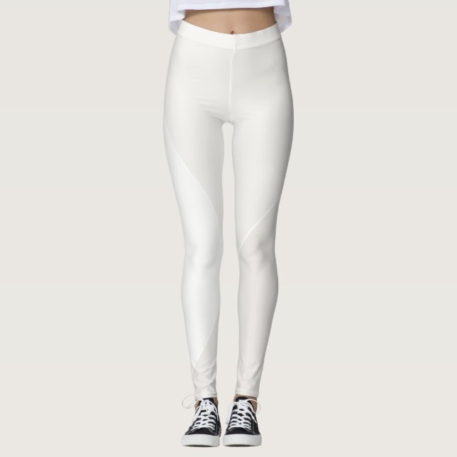 Leggings Couleurs en pastel blanches de brun élégant (Devant)