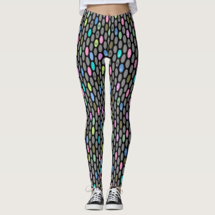 Leggings Couleurs rétro sans couture cercles design pois pa