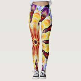 Leggings Couleurs vives Artdeco géométrique rétro