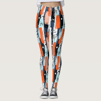 Coup de pinceau bleu orange Motif abstrait