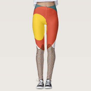 Leggings Coup de soleil Abstrait