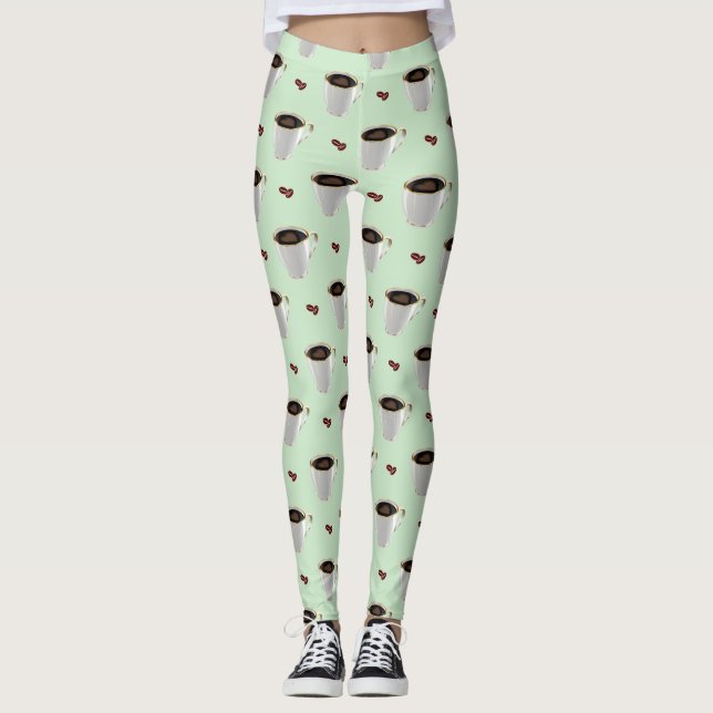 LEGGINGS COUPES DE CAFÉ ET LÉGUMES DE HARICOTS (Devant)
