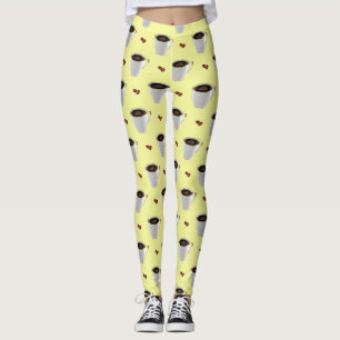 LEGGINGS COUPES ET HARICOTS DE CAFÉ