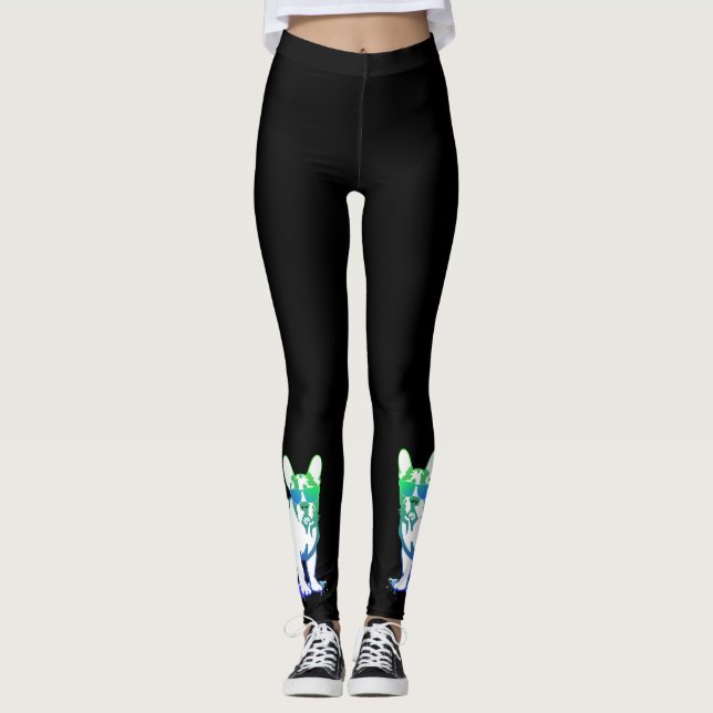 Leggings Couple de Bulldogs (Devant)