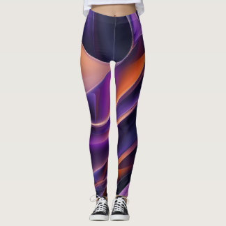 Leggings Courbes Abstraites