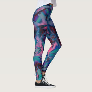 Leggings Courbes désordonnées polies de teintes cyan à rose