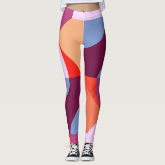 Leggings Courbes et lignes colorées voyantes Leggins de