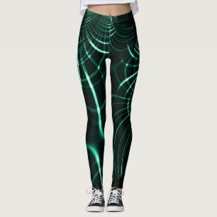 Leggings Courbes pointues en mélange vert jungle et néo m
