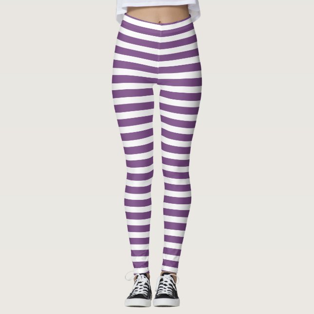 Leggings Coutume toutes guêtres rayées de couleur et (Devant)