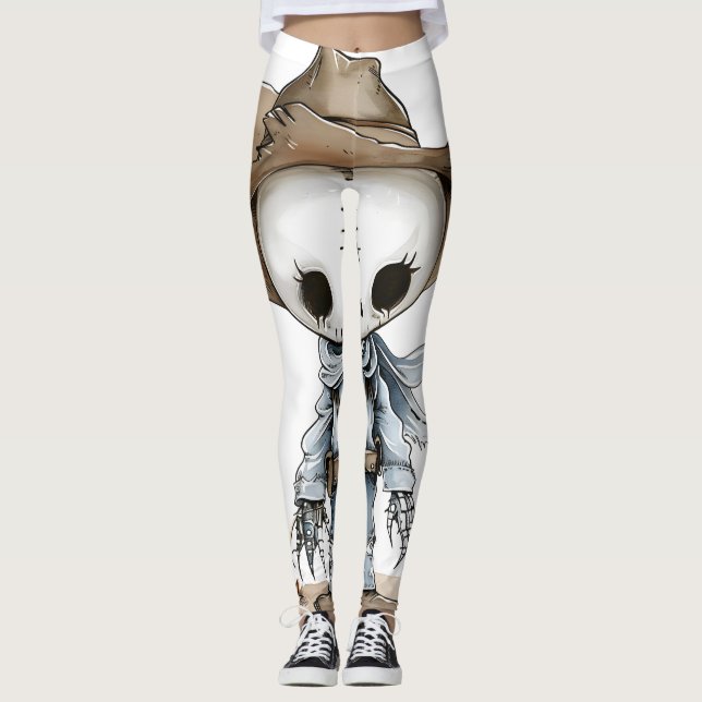 Leggings cowboy drôle art halloween (Devant)