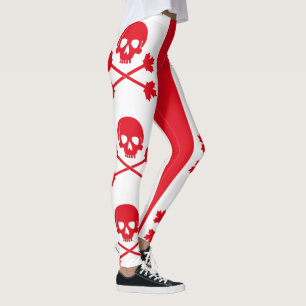Leggings Crâne canadien et os croisés de pirate