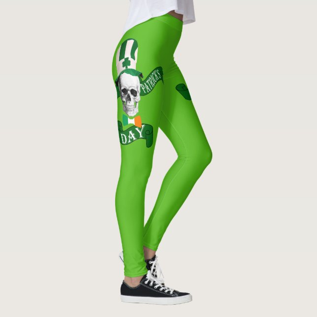 Leggings crâne Jour de la Saint Patrick (Droite)