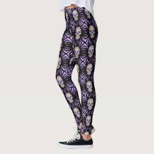 Leggings Crâne pourpre de sucre