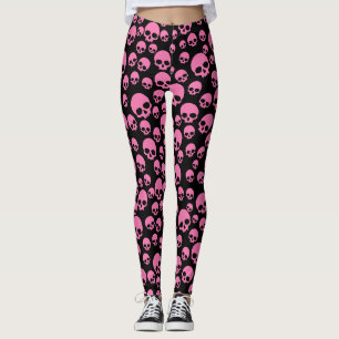 Leggings Crânes rouges aléatoires Motifs