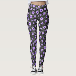 Leggings Crânes violets et série Tournesol Design 11