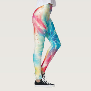 Leggings Cravate rétro et colorant