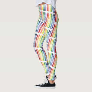 Leggings Crayons arc-en-ciel colorés Motif