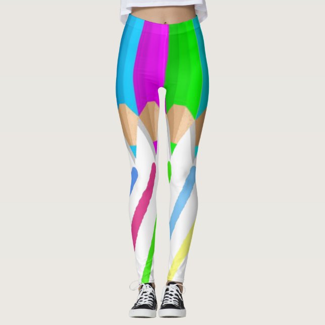 Leggings Crayons de couleur (Devant)