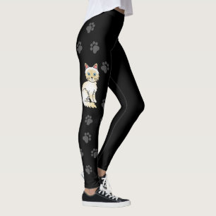 Leggings Cream Point Tabby Birman / Ragdoll Cute Cat & Paps