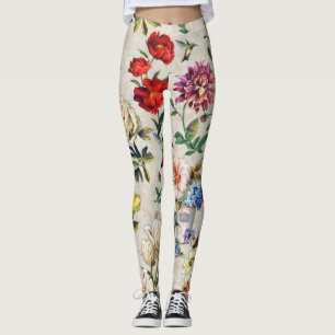 Leggings Création de l'aquarelle florale de l'époque victor