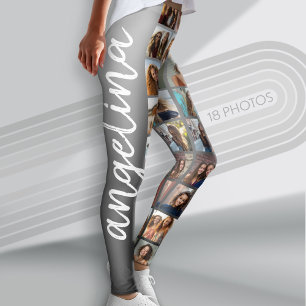 Leggings Créer un collage de photos personnalisé avec 18 ph