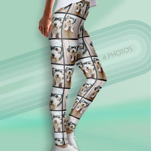 Leggings Créer un collage de photos personnalisé avec 4 pho