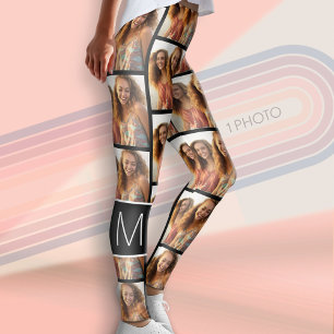 Leggings Créer un collage photo personnalisé - 1 monogramme