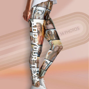 Leggings Créer un collage photo personnalisé avec 14 photos