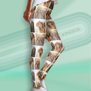 Leggings Créer un collage photo personnalisé avec 4 photos
