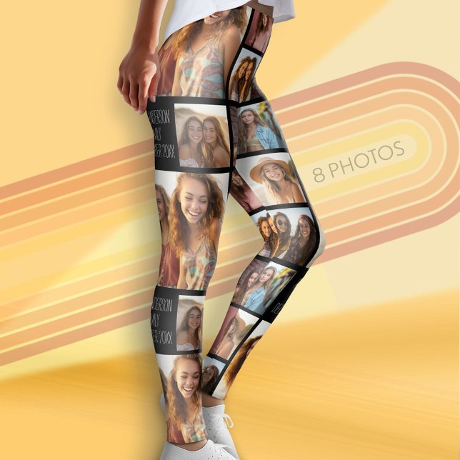 Leggings Créer un collage photo personnalisé avec 8 photos (Photo Leggings with 8 Pictures)