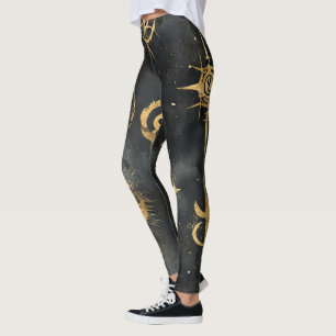 Leggings Créez Vos Propres Symboles Magiques en Or Noir