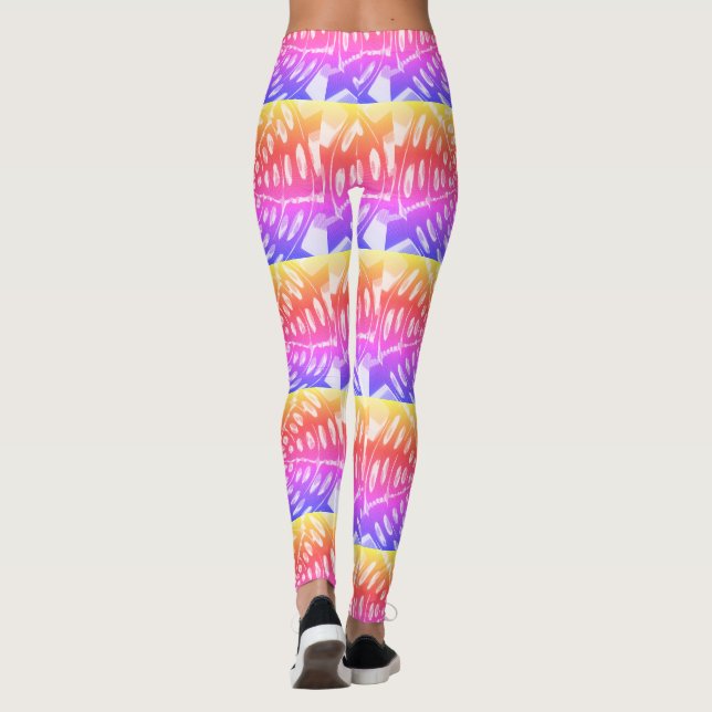 Leggings Créez votre propre impression couleur tout-en-un (Dos)