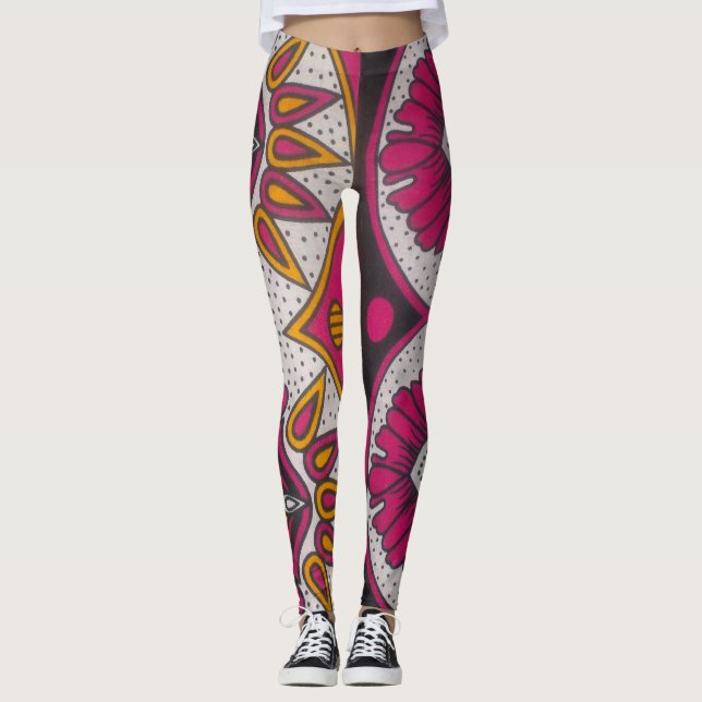 Leggings Créez votre propre Polka Dot Dernier art Hakuna Ma (Devant)