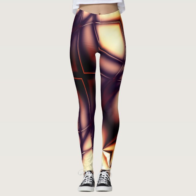 Leggings Crème beige brûlée sous une ligne claire ressemble (Devant)