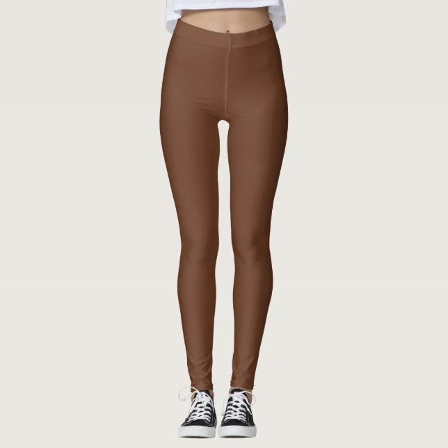 Leggings Crème glacée au chocolat Jambes solides Brown (Devant)