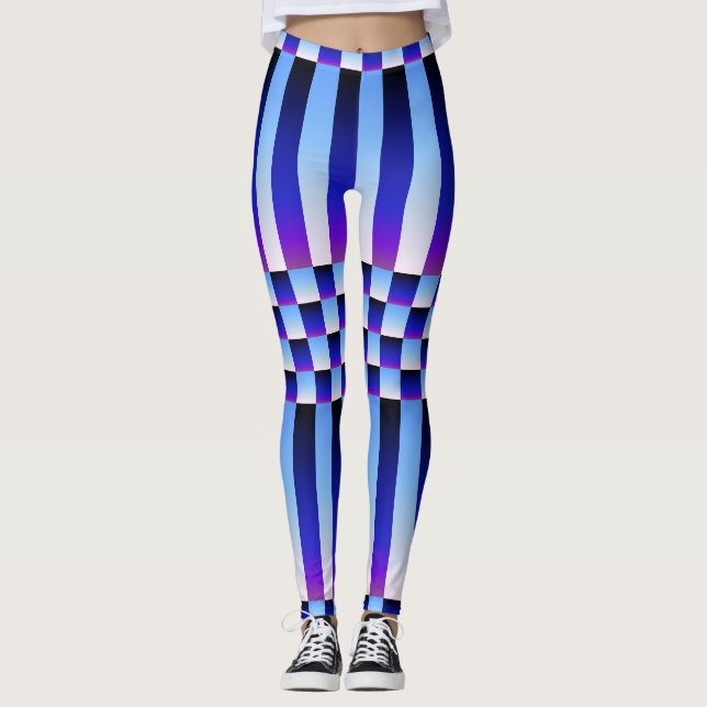 Leggings Crépuscule et tombée de la nuit (Checkers et Strip (Devant)