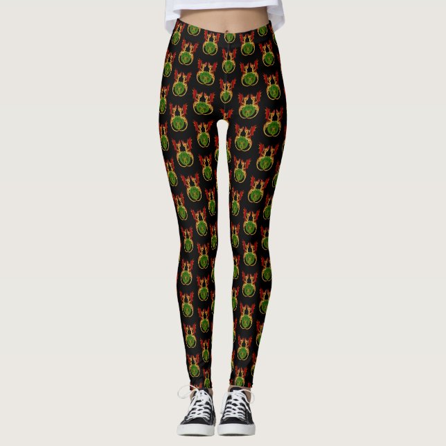 Leggings Crescent Céleste Lune Et Dragons (Devant)